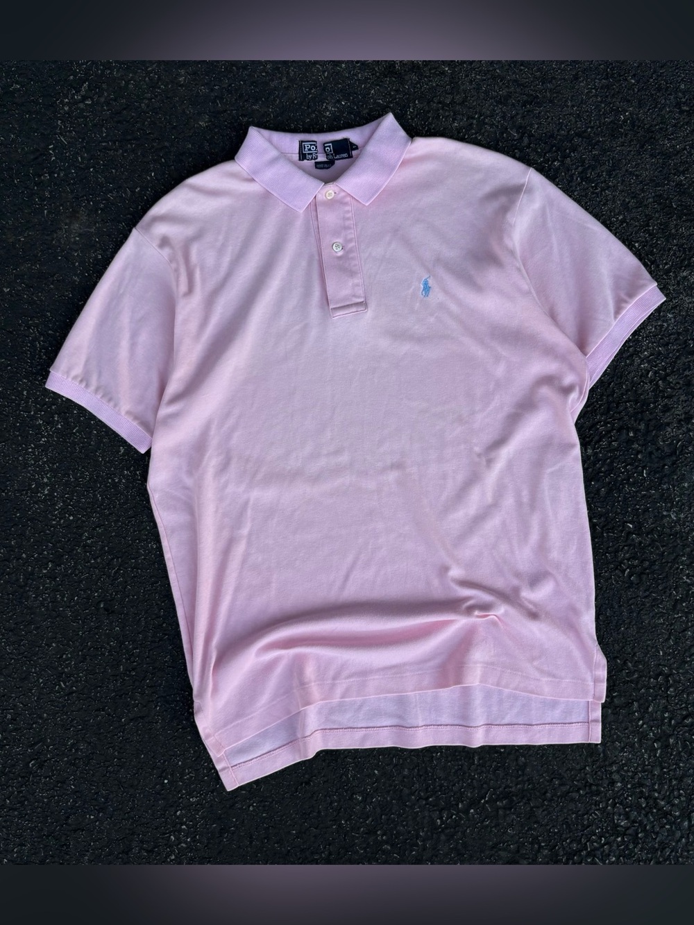 Vintage Polo Ralph Lauren Pink Polo Short Sleeve Shirt Made in USA 90s Preppy L